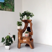 Rễ khắc khung gốc gỗ cơ sở phòng khách trang trí tự nhiên gỗ rắn gốc cây bonsai ban công log mẫu - Các món ăn khao khát gốc