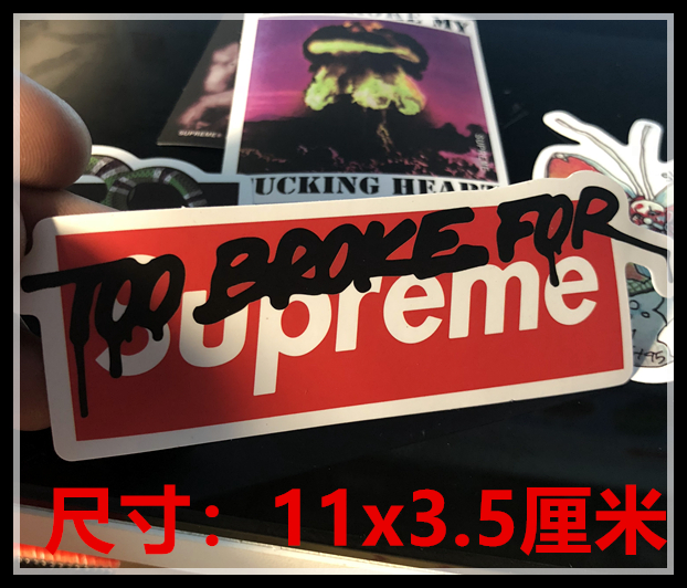 Semi TransparentHello Rock and roll star full 26 element free shipping supreme notebook Skate waterproof Sticker Stickers