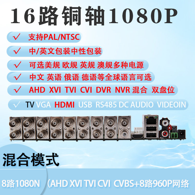7016-LM-V3   16  AHD 5-  1 TV  1080N ϵ ũ  ڴ DVR 
