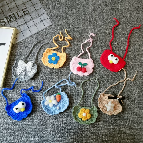 Брендовый трикотажный шарф ручной работы, нагрудник, милый слюнявчик