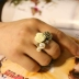 Nhẫn nữ 99 cara cá tính thời trang khí chất đơn giản tăng vòng hoa gió quốc gia cổ điển thích hợp chỉ số nhẫn ngón tay UL - Nhẫn
