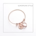 99 carat thời trang Hàn Quốc dễ thương vàng hồng dây đeo vòng tay đàn hồi chặt chẽ (TE)