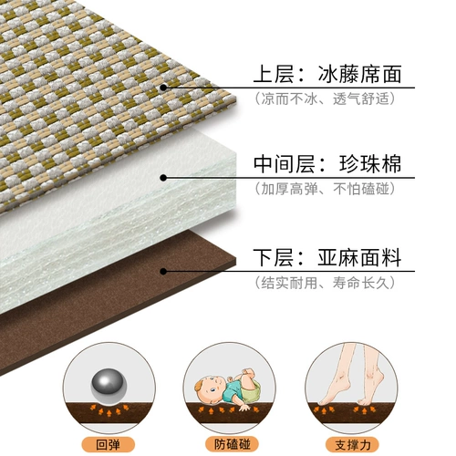 Японский ковер для сна, летний коврик для гостиной, увеличенная толщина