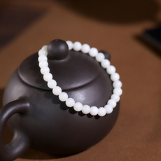 Украшения на руку 陕西西安蓝田玉手链女神款清新淡雅幸福串联时尚百搭真玉正品