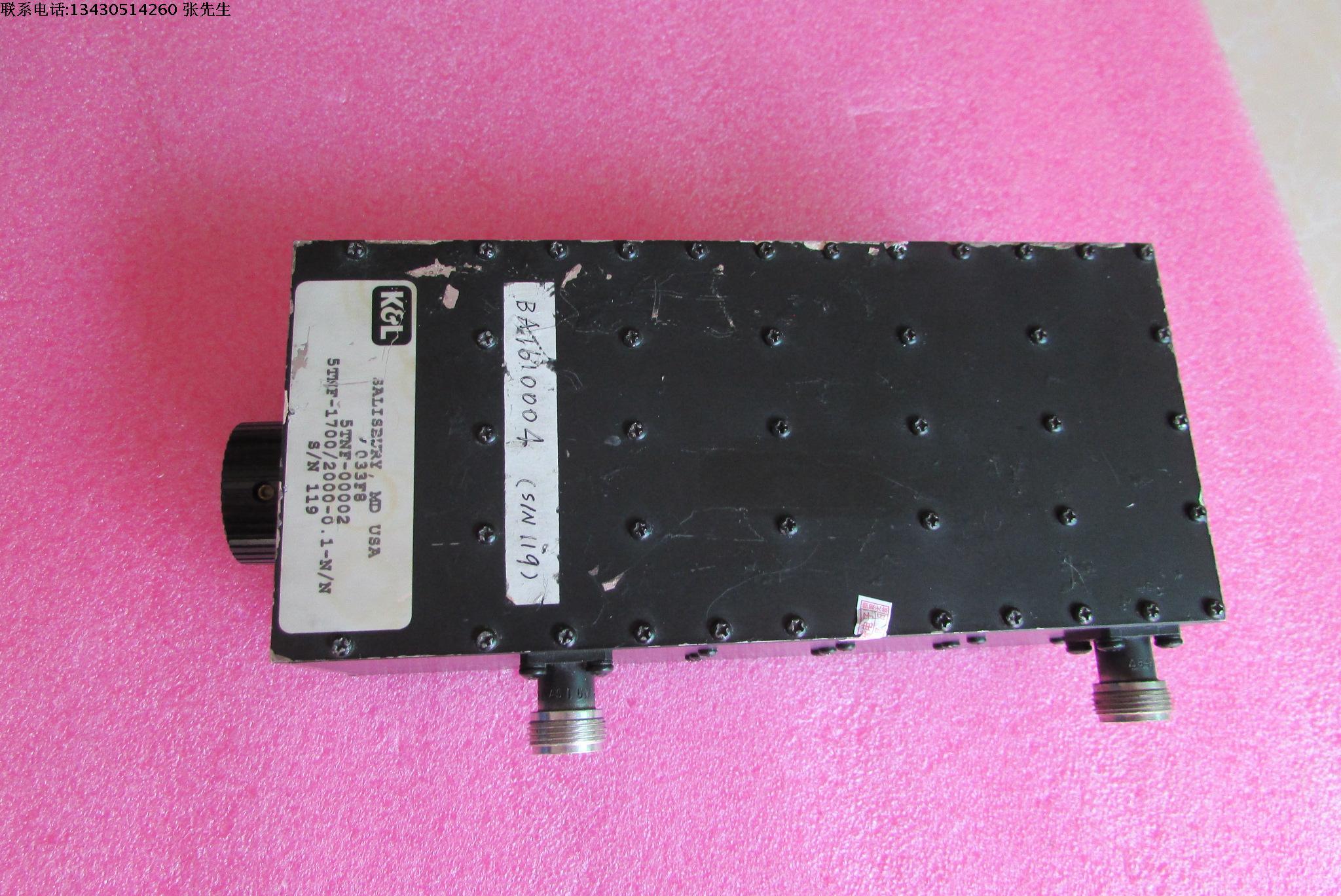 kl进口5tnf1700200001nn可调带阻陷波滤波器