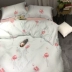 Silky naked ngủ siêu mềm 60 hai mặt Tencel flamingo giường bốn bộ mịn băng lụa sheets giường mẫu
