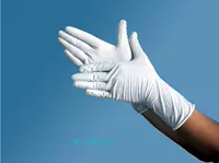 Белые перчатки из ПВХ