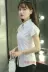 Hàn quốc phiên bản của lá sen tay áo blouse áo sơ mi trắng Slim mỏng kinh doanh mặc đi lại dress cao đẳng phụ nữ ngọt ngào inch quần áo áo sơ mi form rộng tay lỡ Áo sơ mi