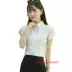 Hàn quốc phiên bản của lá sen tay áo blouse áo sơ mi trắng Slim mỏng kinh doanh mặc đi lại dress cao đẳng phụ nữ ngọt ngào inch quần áo