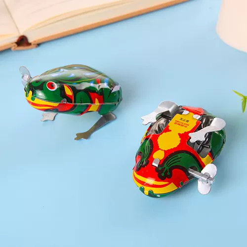 Классическая заводная игрушка для прыжков, лягушка, ностальгия, подарок на день рождения
