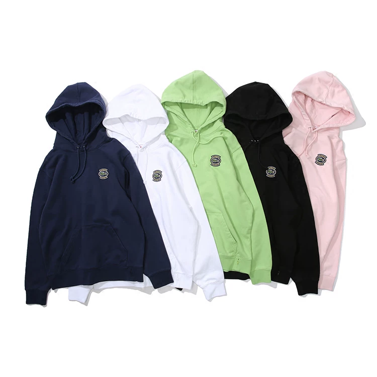 [现货 Supreme 18SS Lacoste Hooded Sweatshirt 鳄鱼联名帽衫]