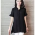 Áo sơ mi voan ngắn tay mới cho mùa hè năm 2021 của chị béo plus size áo blouse 200 catties rộng rãi của phụ nữ - Áo sơ mi