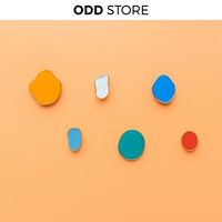 Odd Store | Impression Art Museum | Арт -чувства кривая капля нефть много -колор ретро универсальные минималистские серьги Ушной клип