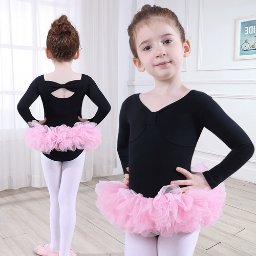 Детская весенняя спортивная одежда, танцующий лонгслив, костюм для раннего возраста, юбка-пачка