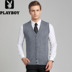 Playboy mùa thu và mùa đông new England nam đan vest V-Cổ cardigan vest gà tim cổ áo kinh doanh bình thường vest Dệt kim Vest