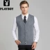 Playboy mùa thu và mùa đông new England nam đan vest V-Cổ cardigan vest gà tim cổ áo kinh doanh bình thường vest