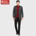 Đậu đỏ nam áo mùa xuân kinh doanh bình thường tính khí tối giản phù hợp với cổ áo len coat coat nam 2057