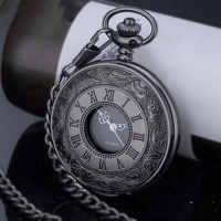 Ретро карманные часы, старомодное кварцевое ожерелье подходит для мужчин и женщин для пожилых людей