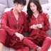 Mùa xuân và mùa thu đồ ngủ couple nữ đồ ngủ lụa dài tay quay lụa nam giới và phụ nữ mô hình điều hòa không khí dịch vụ nhà XL phù hợp với đồ bộ nữ mặc nhà Cặp đôi