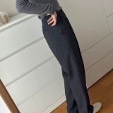 Innerpure | Four Seasons Classic Stroke Ant -wrinke High -High -waisted Probence Plizable Lize -Leg штаны 4250