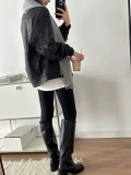Innerpure | Full Egnant Tannant Cotton Sheep Leather Retro Модная силуэтная кожаная куртка 2252