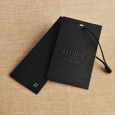 Бирки для одежды 衣服吊牌定做logo 设计标签吊牌现货商标黑色 订做服装吊牌定制