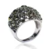 Thời trang Hàn Quốc cá tính phóng đại không khí cổng gió nhẫn kim cương pha lê nhẫn màu xám ngón trỏ nhẫn đơn giản nhẫn kim cương đầy đủ nữ