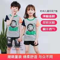 Детская футболка с коротким рукавом для мальчиков, летняя одежда, детский топ, хлопковая пижама, 2020, детская одежда