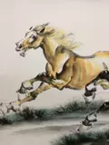 Бесплатная доставка Огромная китайская живопись Цветные лошади, восемь лошадей на успех, восемь матума живопись рисовать чернила рисовать и живопись и живопись