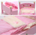 Princess House Simulation Doll Bed Đồ chơi bằng gỗ cho trẻ em Quà tặng sinh nhật Mẫu giáo 1-5 tuổi Cô gái đồ chơi cho bé gái Đồ chơi gia đình