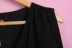 45HQT612 Quần áo của phụ nữ trên cổ phiếu mới cắt giảm tiêu chuẩn mùa xuân và mùa thu của bộ cổ tròn không tay màu đen chân váy xếp ly váy đầm
