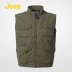 JEEP  Jeep quần áo nam chính hãng mùa thu và mùa đông dày nam giản dị áo vest thắt lưng JW16WV001 - Áo vest cotton Áo vest cotton