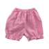 Cô gái quần short mặc mùa hè phần mỏng thoáng khí seersucker quần bé cây ra hoa 1-3 tuổi trẻ rộng quần chân Quần