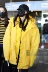 Hàn quốc phiên bản của phụ nữ mạng red chic nam giới và phụ nữ các cặp vợ chồng QUẦN ÁO dài màu vàng sáng xuống bông độn coat áo khoác kaki nữ Bông
