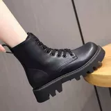 Martens, демисезонные короткие сапоги в английском стиле, из натуральной кожи, коллекция 2023, в британском стиле, мягкая подошва, подходят для подростков, большой размер