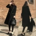 Chống mùa giải phóng mặt bằng 2018 mùa thu và mùa đông mới Hàn Quốc phiên bản của lỏng mỏng len áo khoác nữ dài màu đen len áo