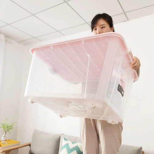 Прозрачный пластиковый большой ящик для хранения, детское одеяло, игрушка, коробка для хранения