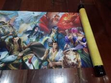 Карточные игры 三国杀谋定天下皮肤卷轴，材质绢丝布，尺寸67x38cm，赠送锦盒diy