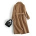[Chống bán mùa] dài vành đai handmade Albaka alpaca hai mặt cashmere coat nữ JC-A6 Áo len lót đôi