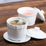 Керамический тушеный горшок горшок, покрывающий суп -чашкой, Коммерческий туманный горшок с песчаным округом, птичье гнездо, яйцо, миска, миска, суп, суп
