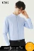 GXG nam mùa thu Mới Hàn đứng cổ áo Slim Blue Casual áo dài tay nam # GA103553E - Áo áo dài tay phồng Áo