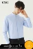 GXG nam mùa thu Mới Hàn đứng cổ áo Slim Blue Casual áo dài tay nam # GA103553E - Áo