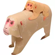 DIY tay lắp ráp ba chiều mô hình giấy động vật phim hoạt hình khỉ 3D mô hình giấy origami trẻ em của đồ chơi sản xuất