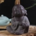 Zen màu cát tím boutique dễ thương Phật trà pet chơi trà xe nội thất đồ trang trí trang sức Zen đồ trang trí chậu hoa đất nung Bình đất sét