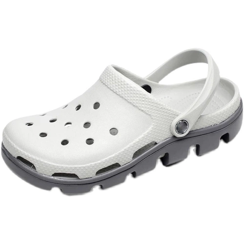 Женские тапочки в стиле Crocs подходит для мужчин и женщин, нескользящая пляжная обувь на платформе, подходят для носки на улице, большой размер, для влюбленных