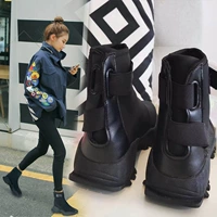 Vớ giày 2017 mùa thu mới thể thao cao giày nữ Hàn Quốc phiên bản của hoang dã giản dị giày triều street dance hip hop giày mùa xuân boot cổ ngắn