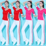 Модный танцующий спортивный костюм для спортзала, короткий рукав