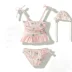 Nữ bé baby flamingo bikini bé áo tắm chia 3 mảnh phù hợp với đồ bơi trẻ em đồ bơi - Đồ bơi trẻ em