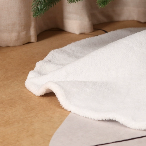 Белое сиденье, бархатный ковер, рождественский фартук, со снежинками