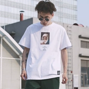 MRXXX Harajuku retro nhân vật sơn dầu T-Shirt nam ngắn tay những người yêu thích ulzzang từ bi sinh viên hoang dã áo sơ mi